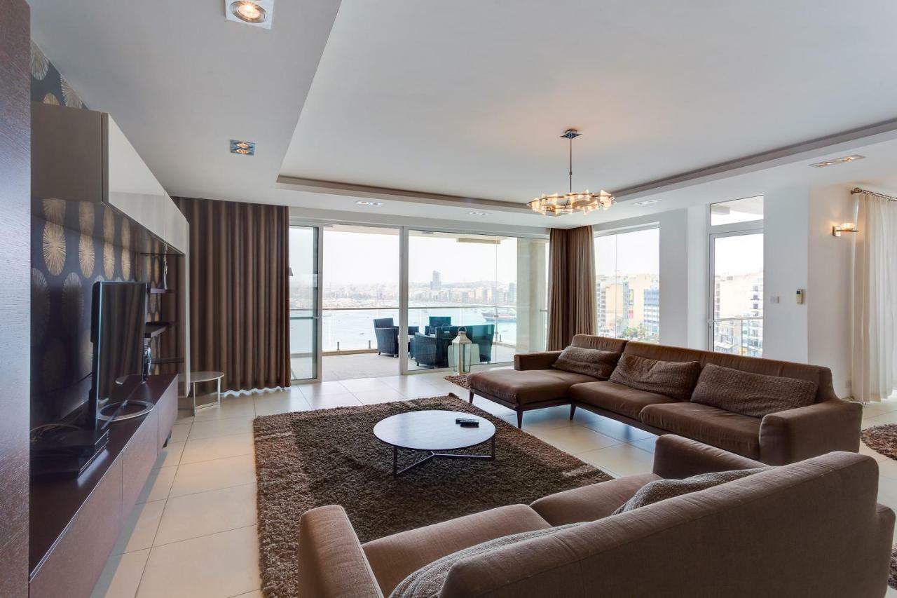 Contemporary, Luxury Apartment With Valletta And Harbour Views سليمة المظهر الخارجي الصورة