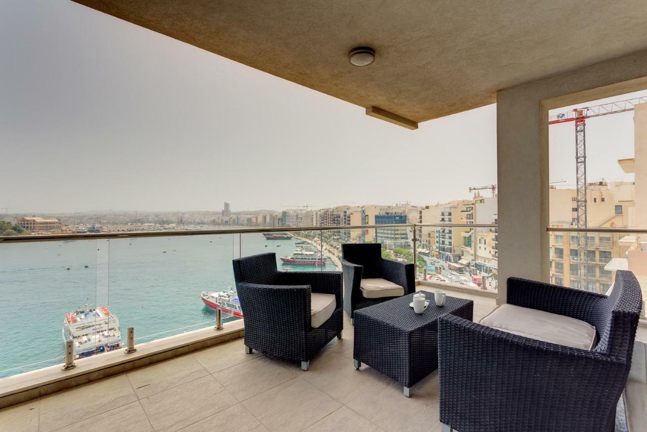Contemporary, Luxury Apartment With Valletta And Harbour Views سليمة المظهر الخارجي الصورة