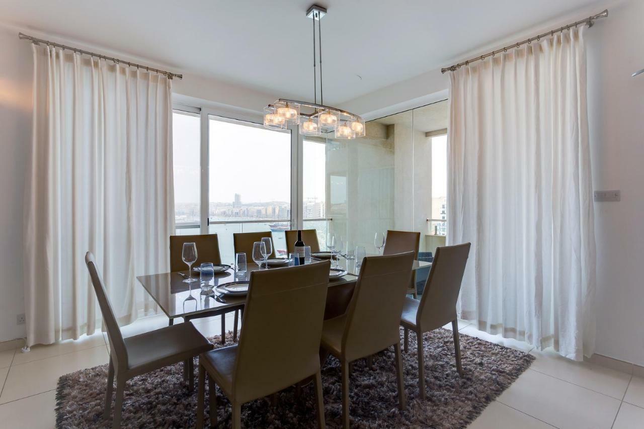 Contemporary, Luxury Apartment With Valletta And Harbour Views سليمة المظهر الخارجي الصورة